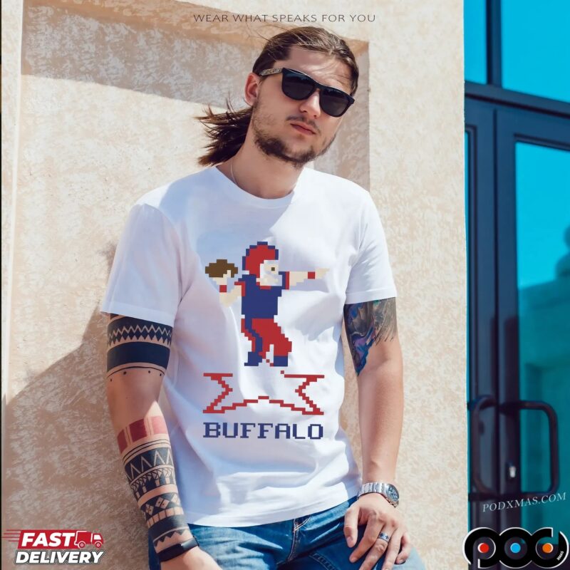 Josh Allen QB Buffalo Bills Football Retro Baller T Shirt