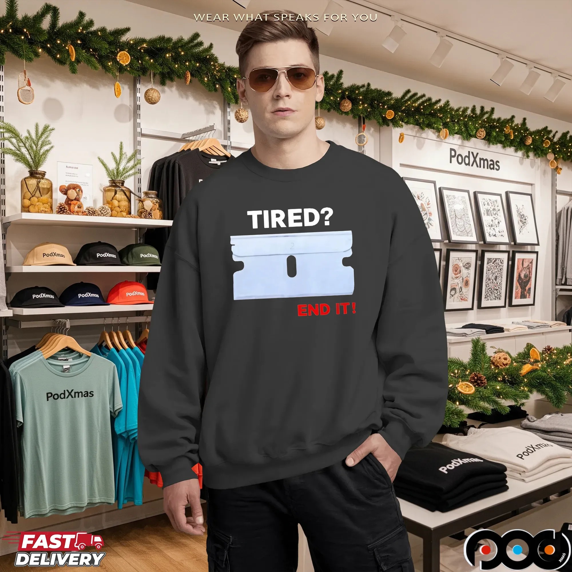 Lazerdimonline Tired End It T Shirt