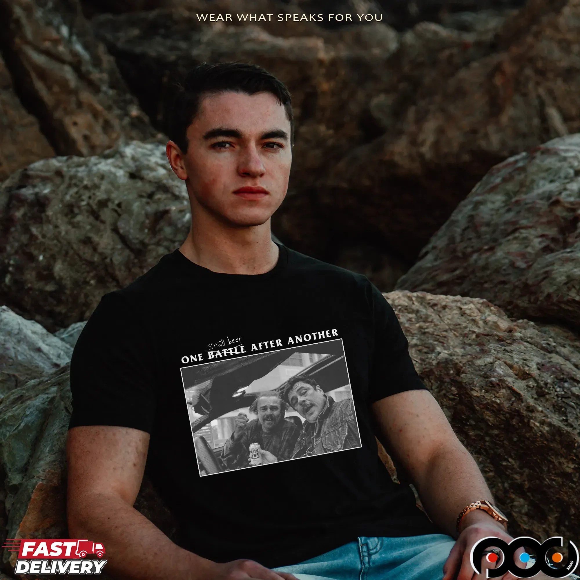 Leonardo Dicaprio And Benicio del Toro One Small Beer After Another Parody T Shirt