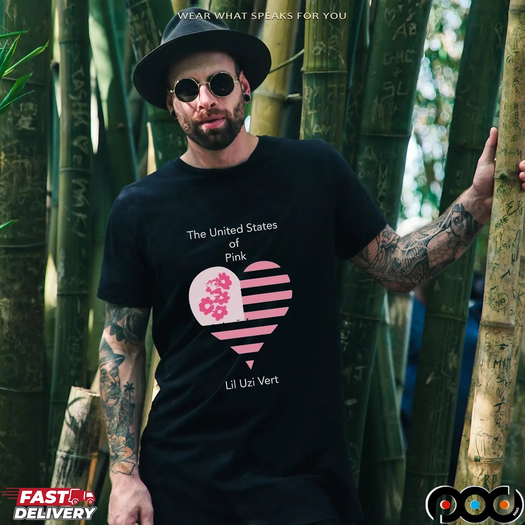 Lil Uzi Vert The United States Of Pink Heart T-shirts