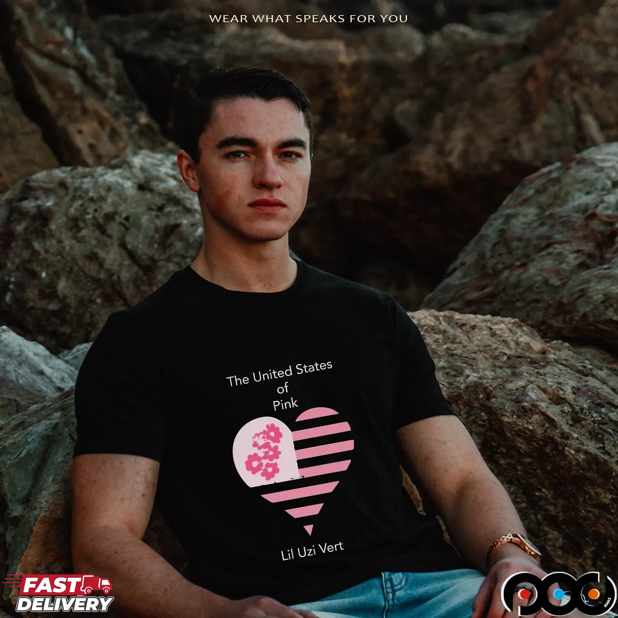 Lil Uzi Vert The United States Of Pink Heart T-shirts