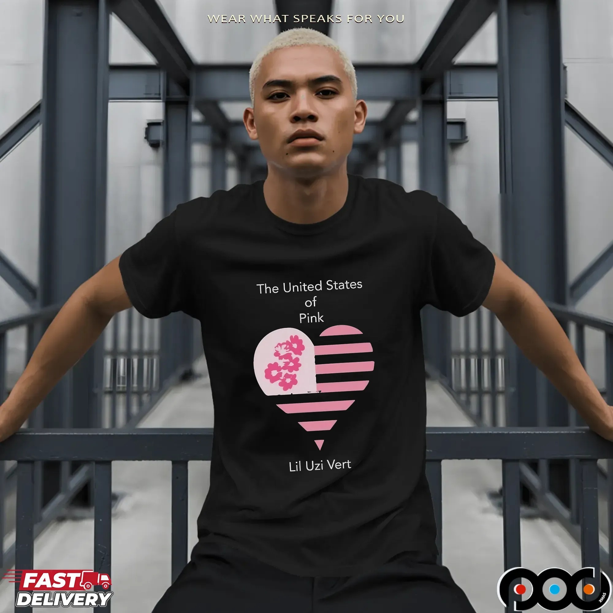Lil Uzi Vert The United States Of Pink Heart T-shirts