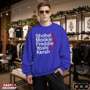 Los Angeles Baseball Ampersand Stars Names T Shirt