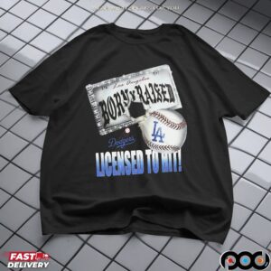 Los Angeles Dodgers New Era Born and Raised Licensed To Hit Mashup T Shirt