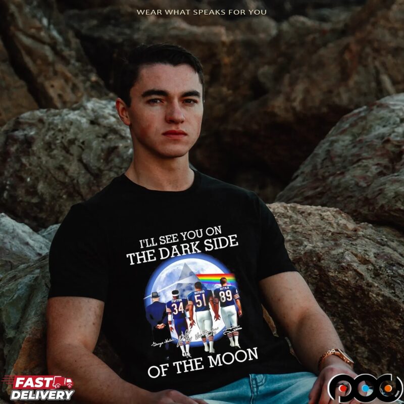Pink Floyd Chicago Bears I'll See You On The Dark Side Of The Moon T Shirt