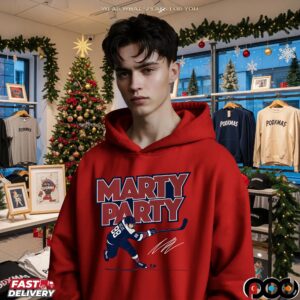Martin Necas Marty Party Graphic Signature T Shirt