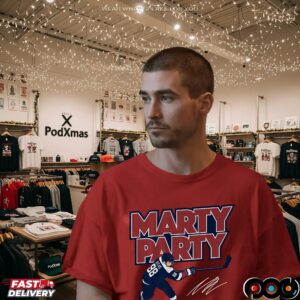 Martin Necas Marty Party Graphic Signature T Shirt