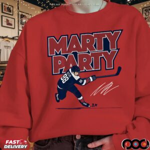 Martin Necas Marty Party Graphic Signature T Shirt