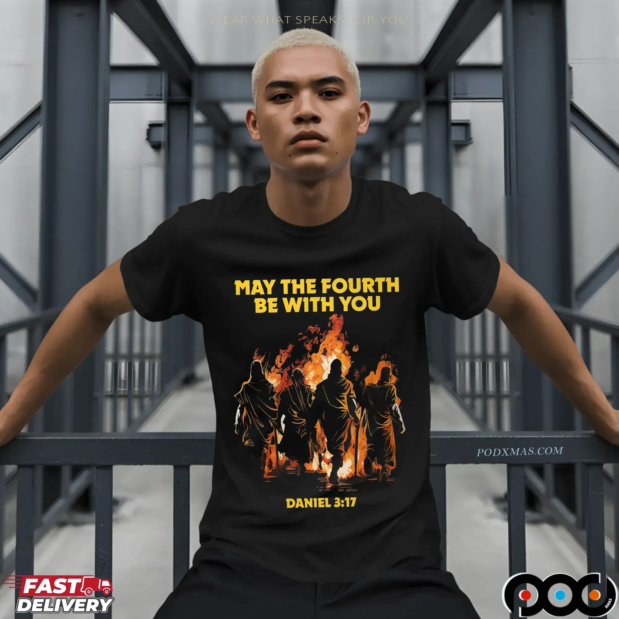 May The Fourth Be With You Daniel 3 17 Bible T Shirt