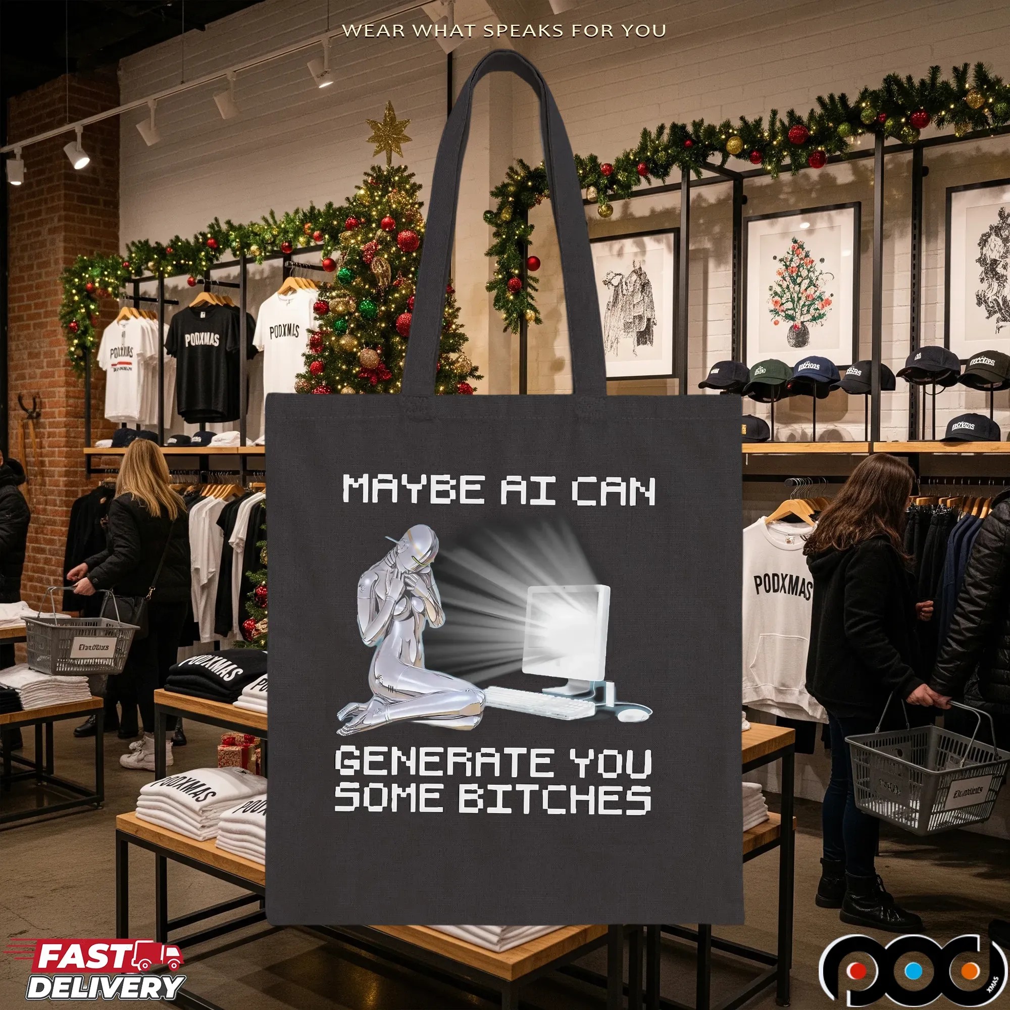 Maybe AI Can Generate You Some Bitches Artifical Intelligence T Shirt