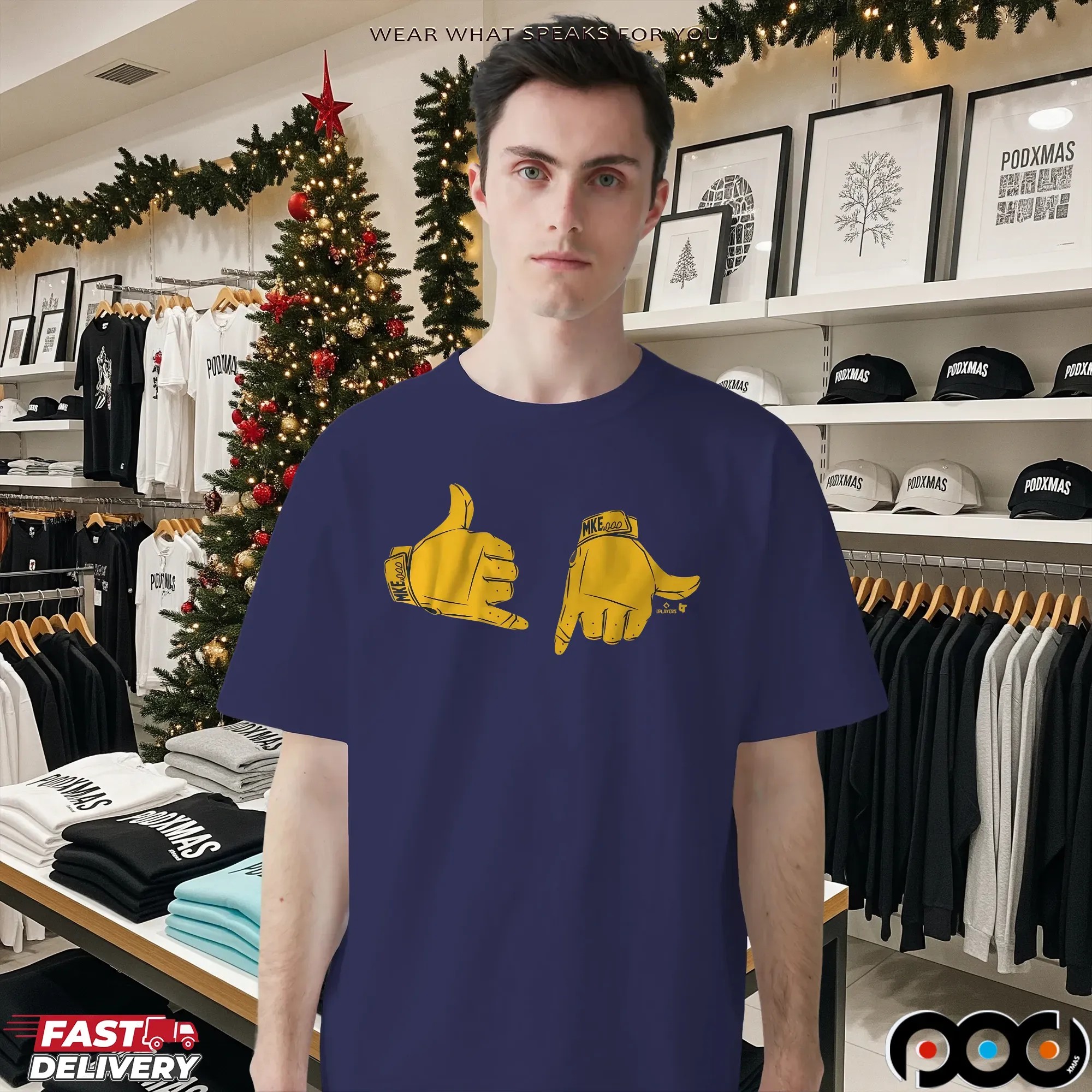 Milwaukee Brewers Call Ended Hands Graphic T Shirt