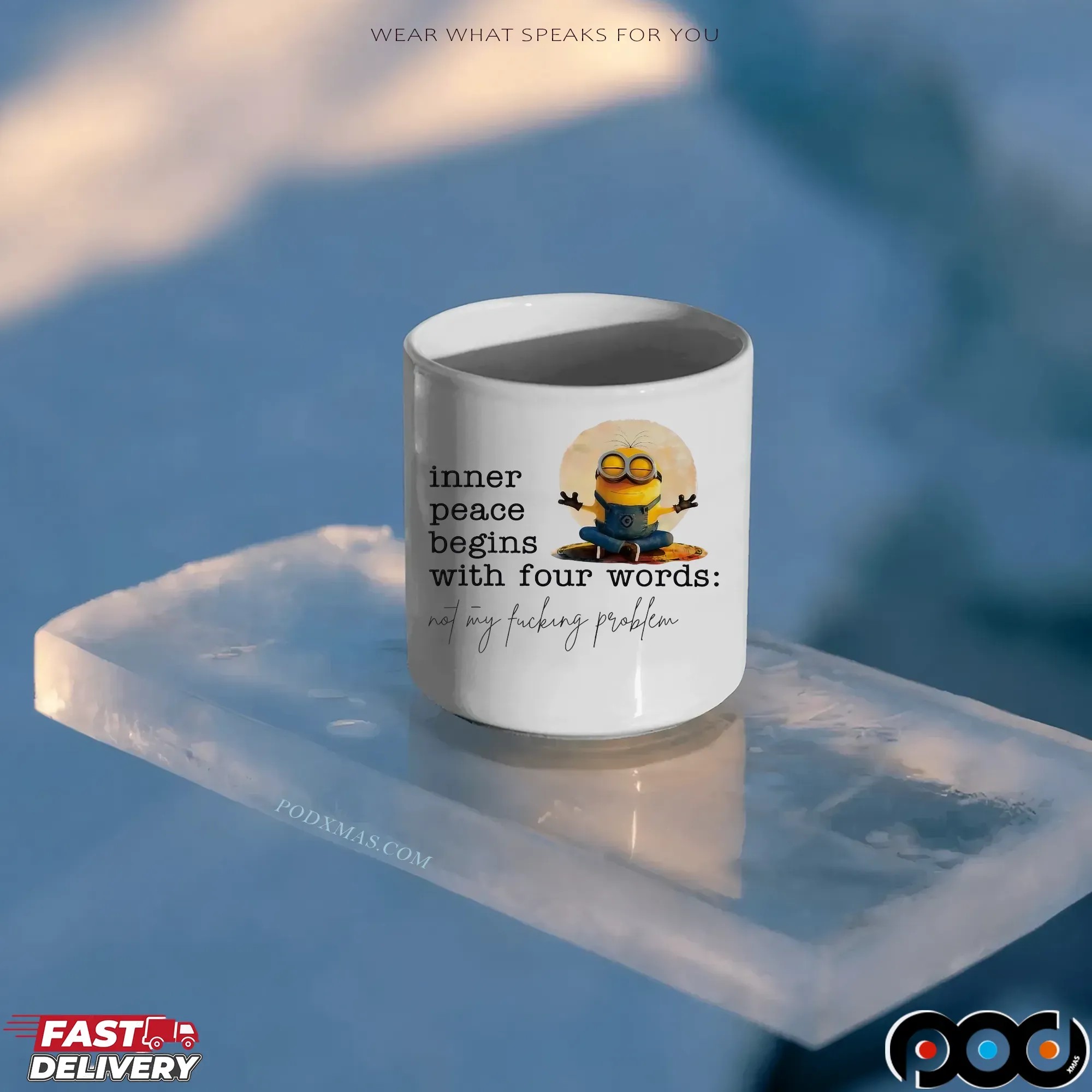 Minion Yoga Inner Peace Begins With Four Words Not My Fucking Problem T Shirt