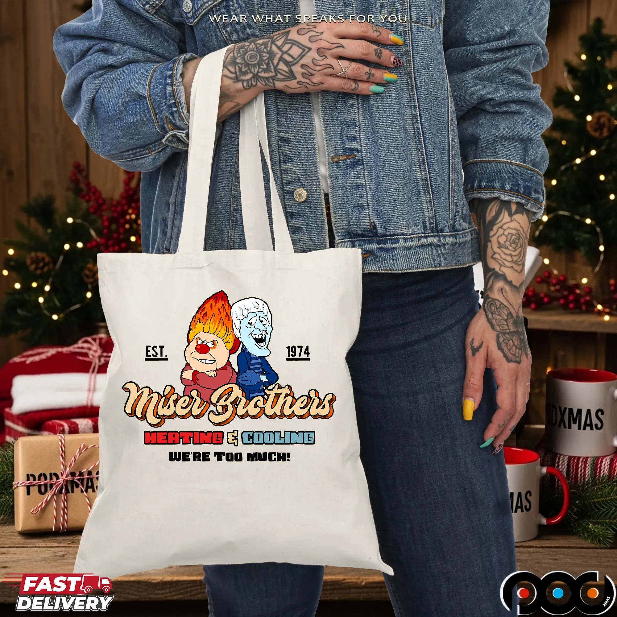 Miser Brothers Heating & Cooling We're Too Much The Year Without A Santa Claus Christmas T Shirt