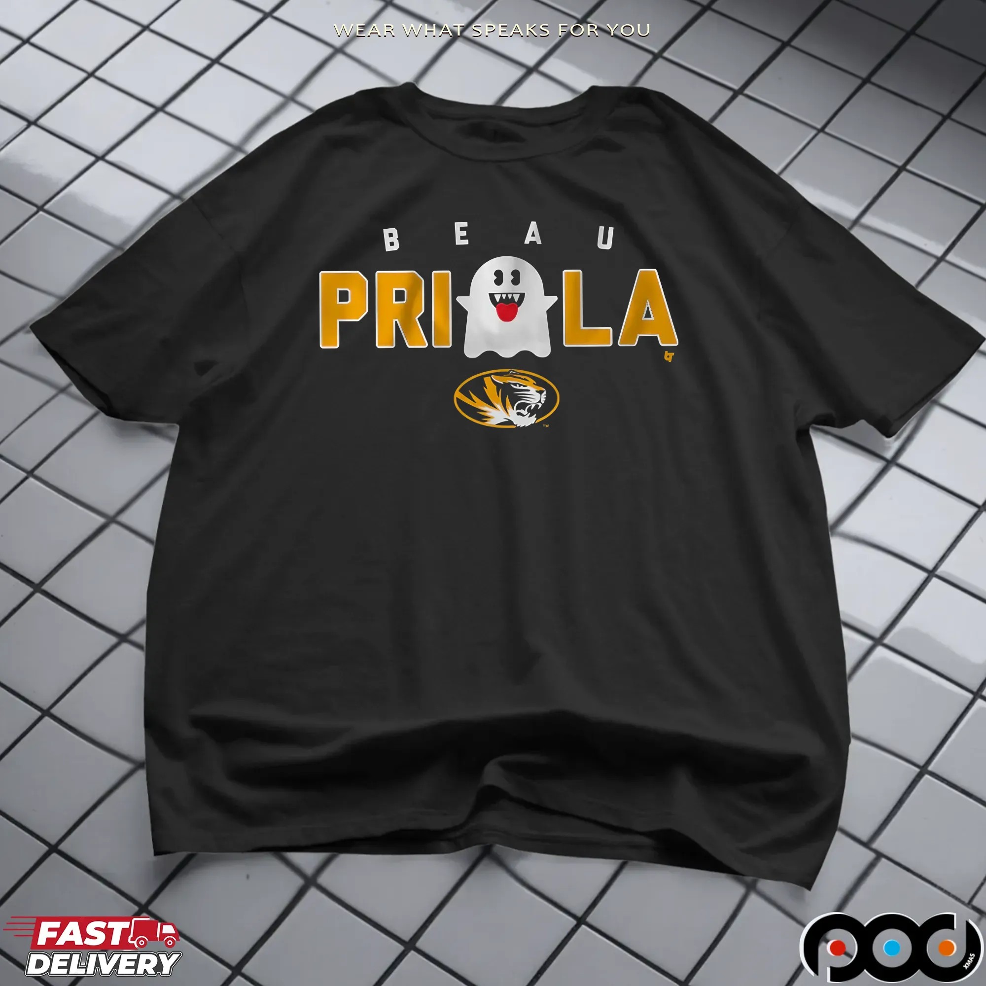 Missouri Tigers Football Beau Pribula Boo Halloween Spooky Season T Shirt