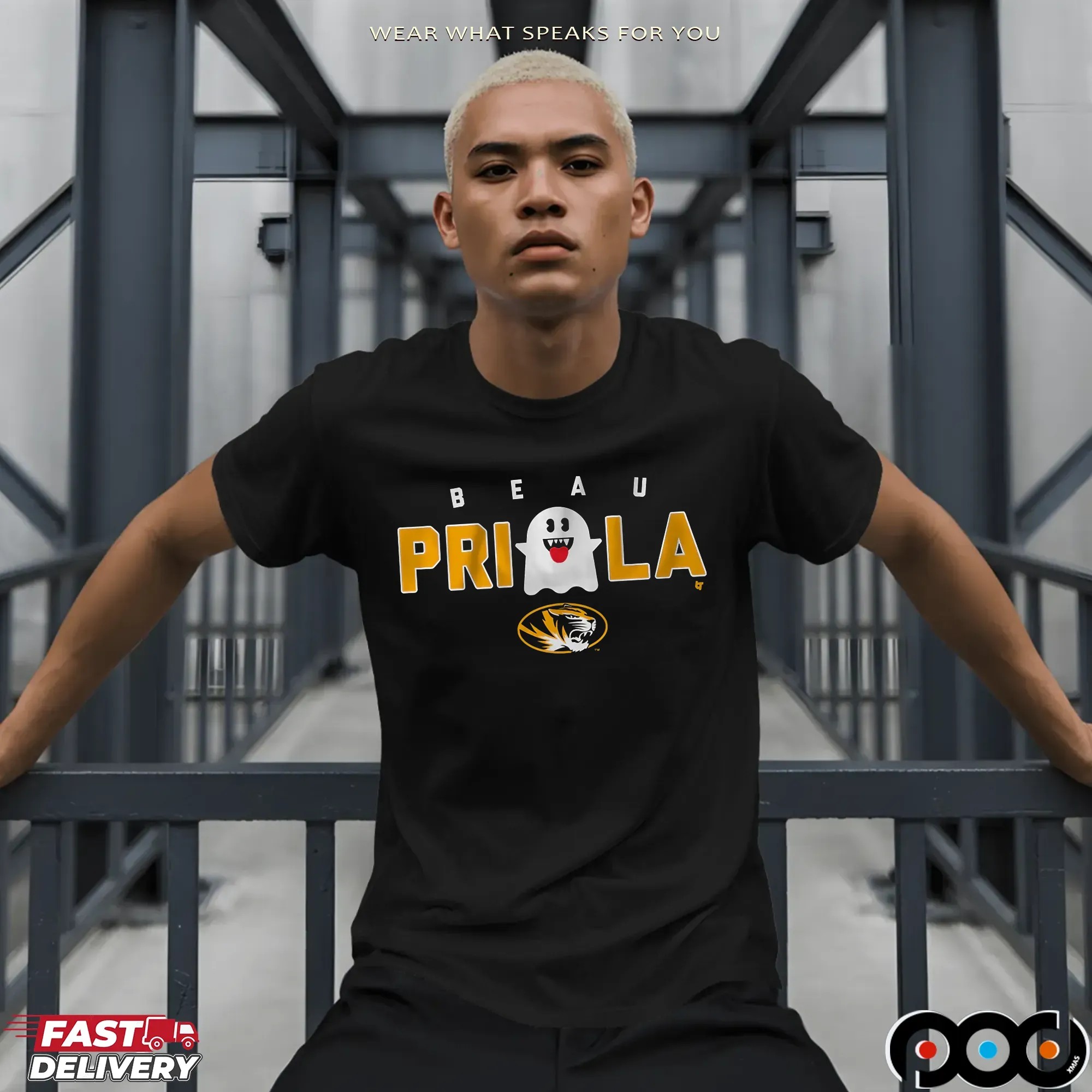 Missouri Tigers Football Beau Pribula Boo Halloween Spooky Season T Shirt