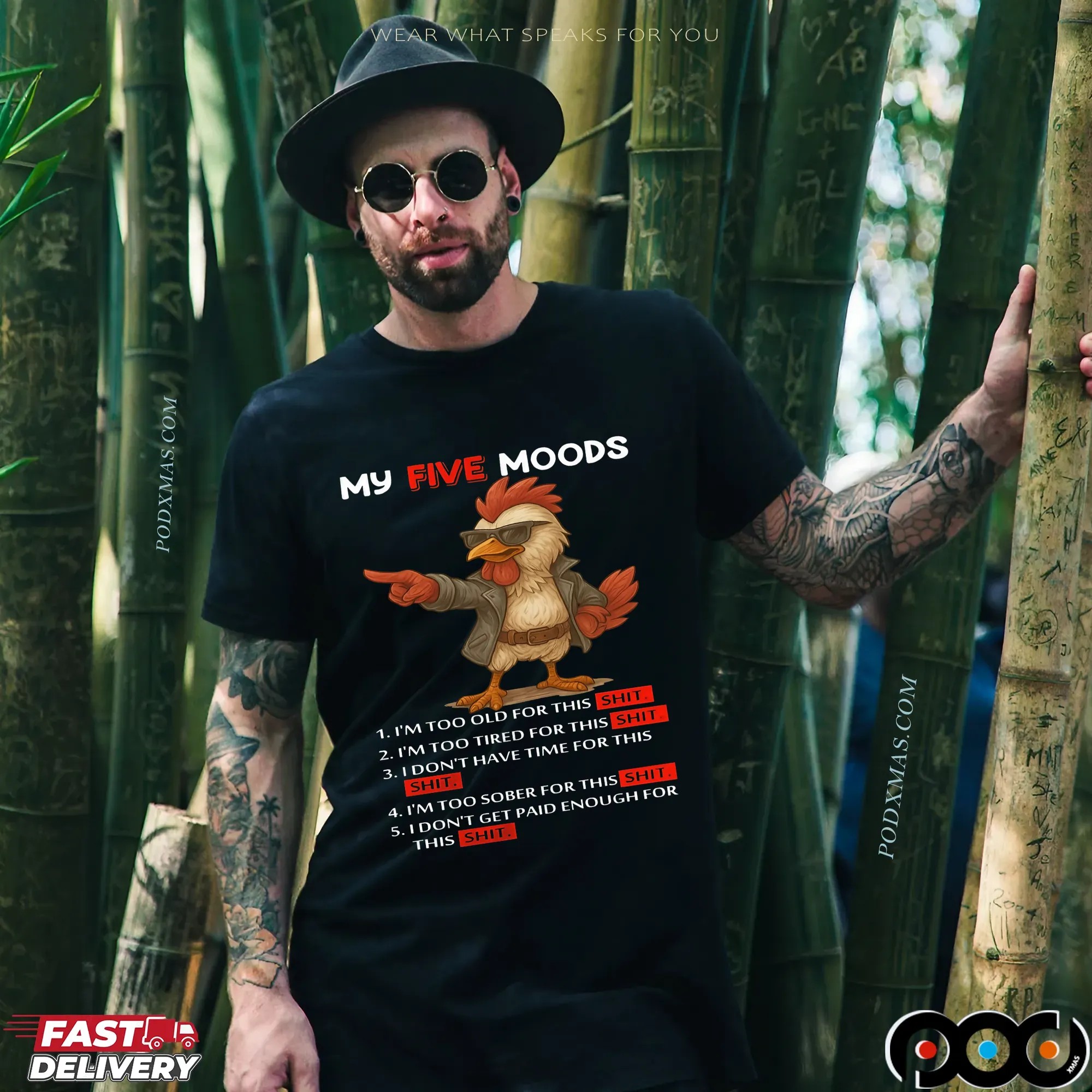 My Five Moods I'm Too Old For This Shit I'm Too Tired For This Shit I Don't Have Time For This Shit I'm Too Sober For This Shit T Shirt