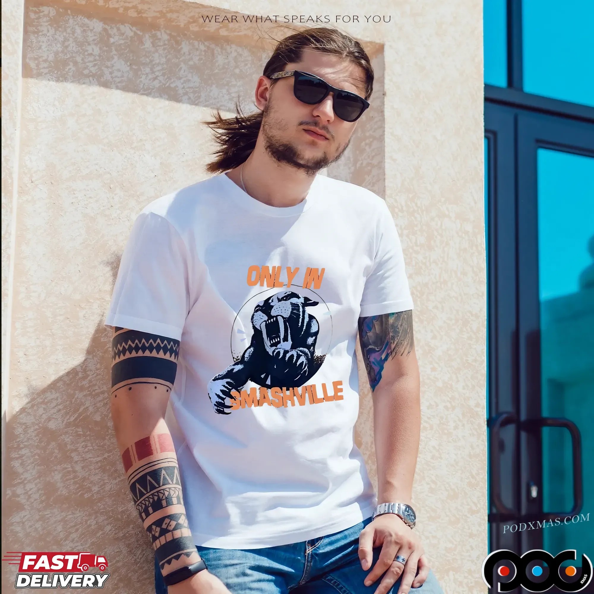 Nashville Predators only in smashville shirt