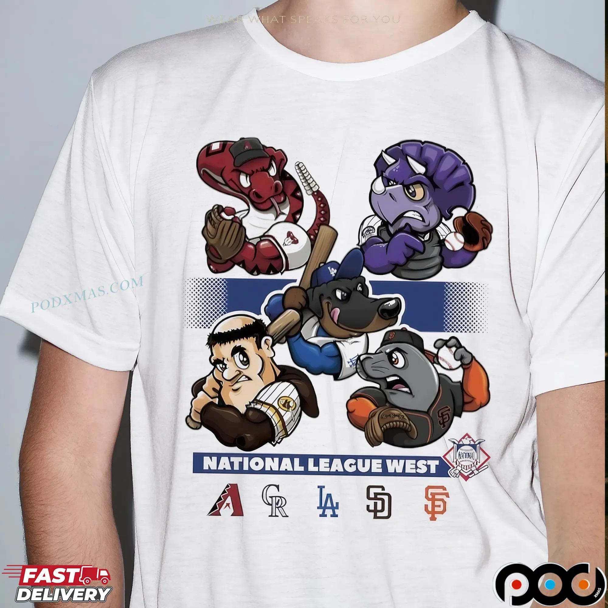 National League West 2025 MLB Postseason Dodgers Giants Padres Rockies Diamondbacks T Shirt