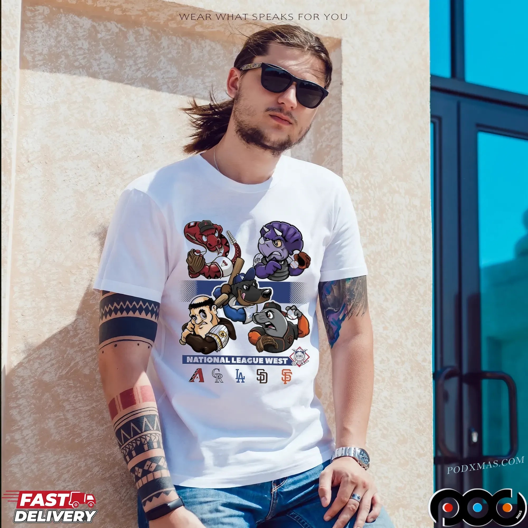 National League West 2025 MLB Postseason Dodgers Giants Padres Rockies Diamondbacks T Shirt