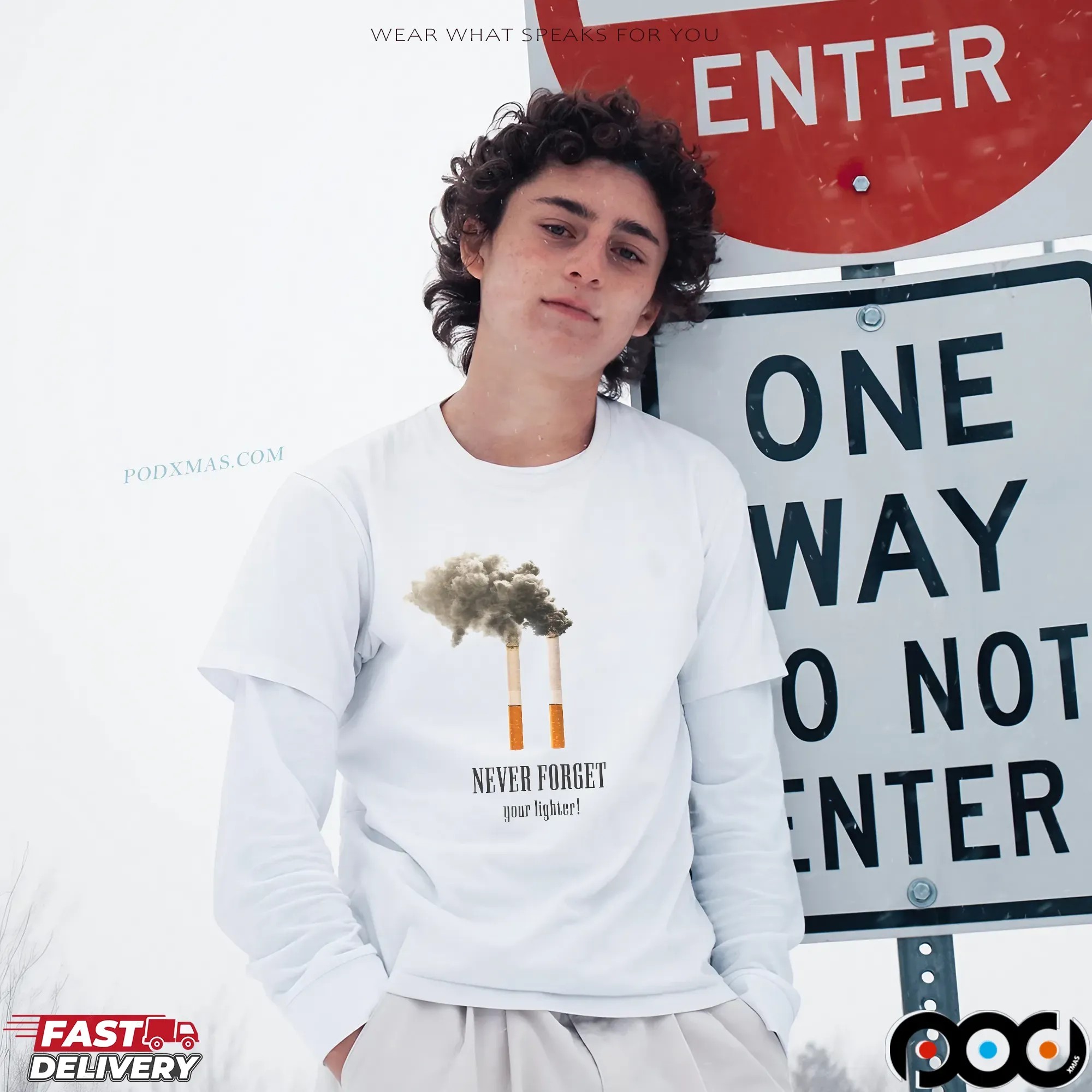Never Forget Your Lighter Cigarettes T Shirt