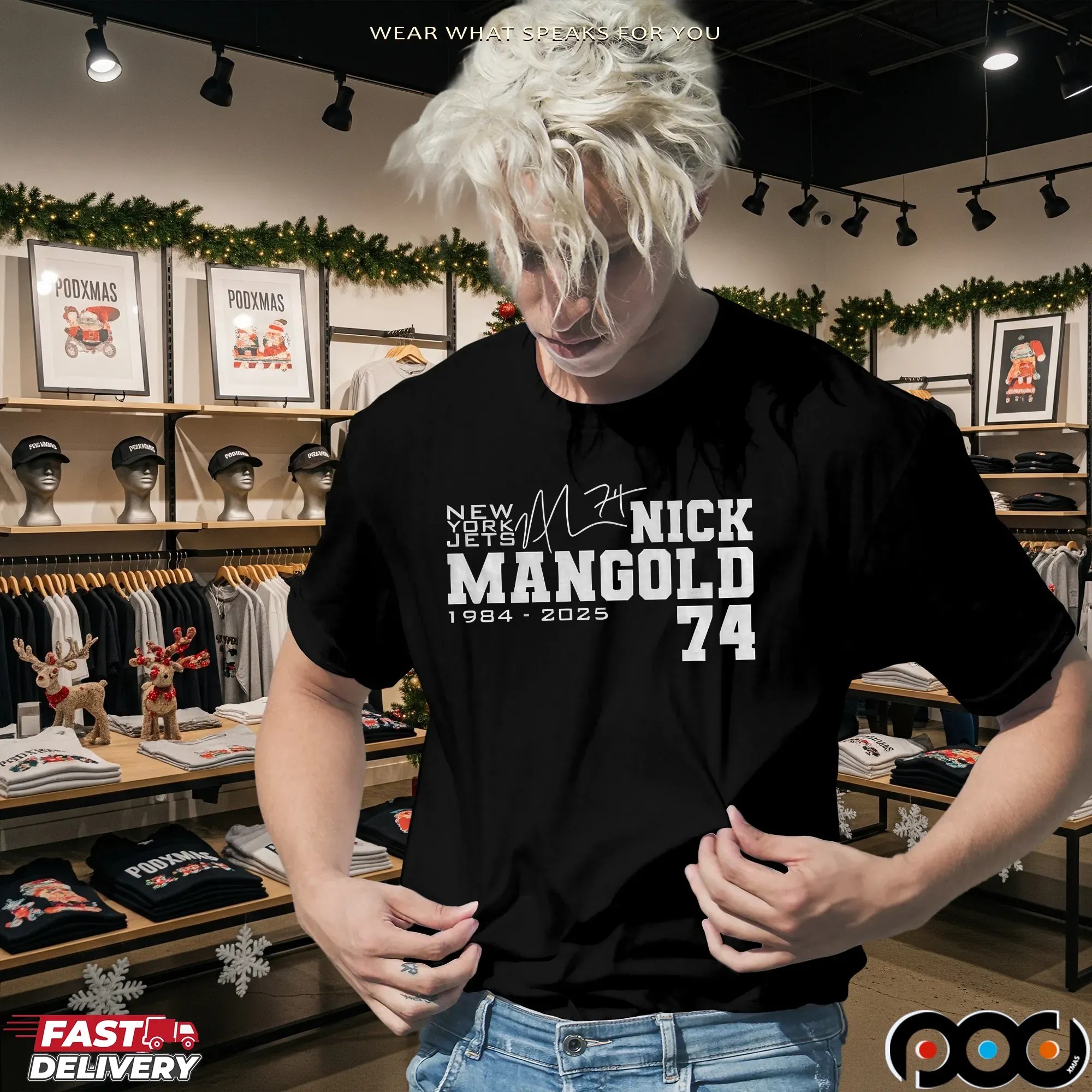 Nick Mangold 74 New York Jets NFL Football RIP 1984 2025 Memorial T Shirt