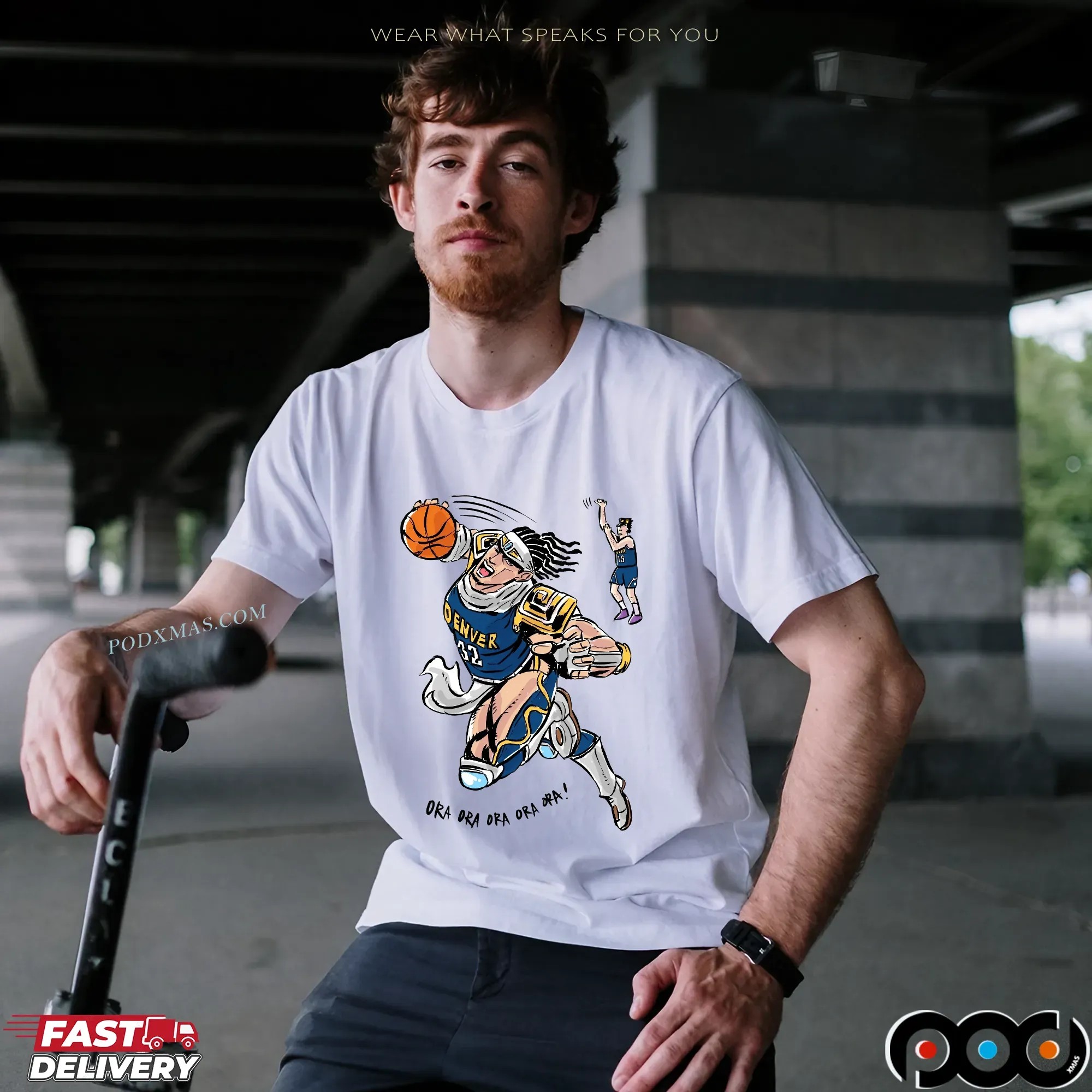Nikola Jokić Vs Aaron Gordon Denver Nuggets NBA Ora Ora Ora Ora Ora Anime T Shirt