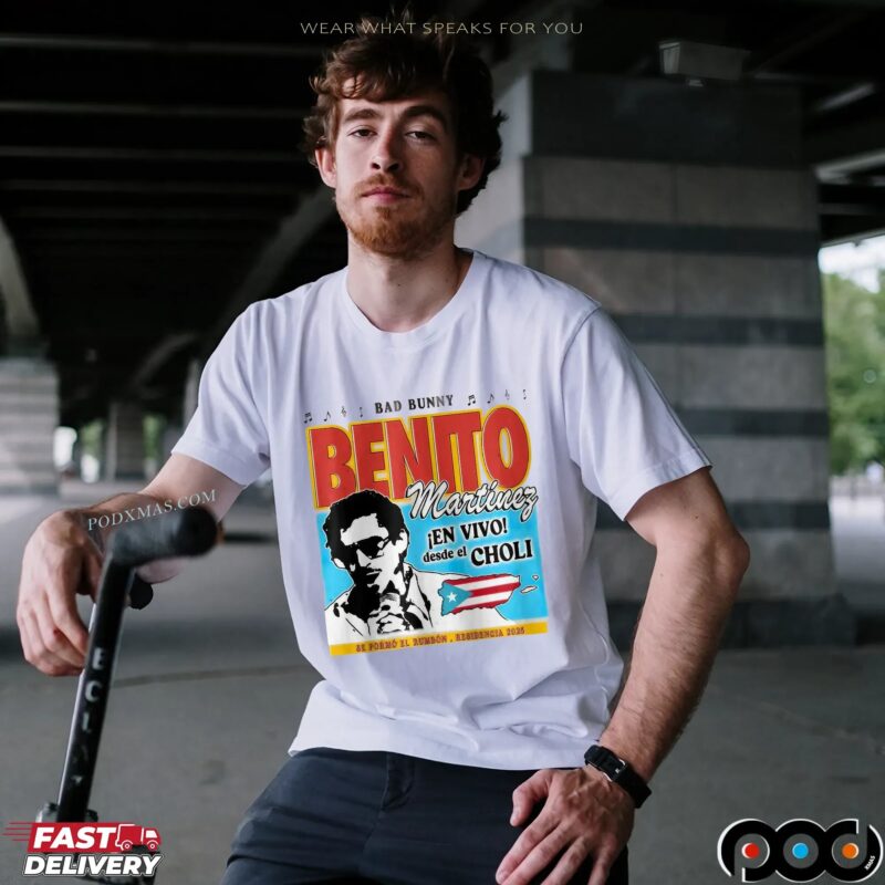 Bad Bunny Benito Martinez En Vivo Desde El Choli T Shirt