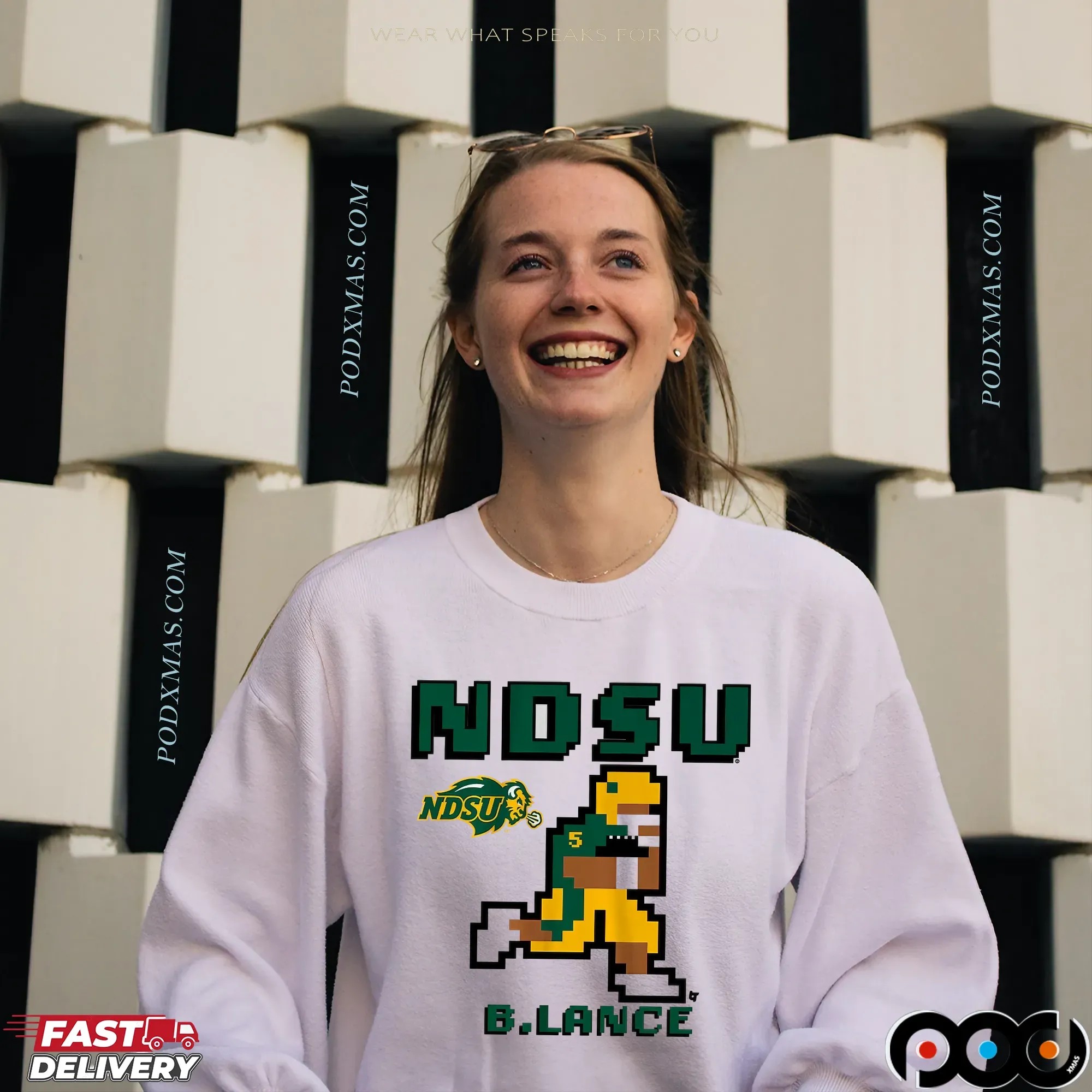 North Dakota State Football Bryce Lance Retro Baller Pixel Style T Shirt