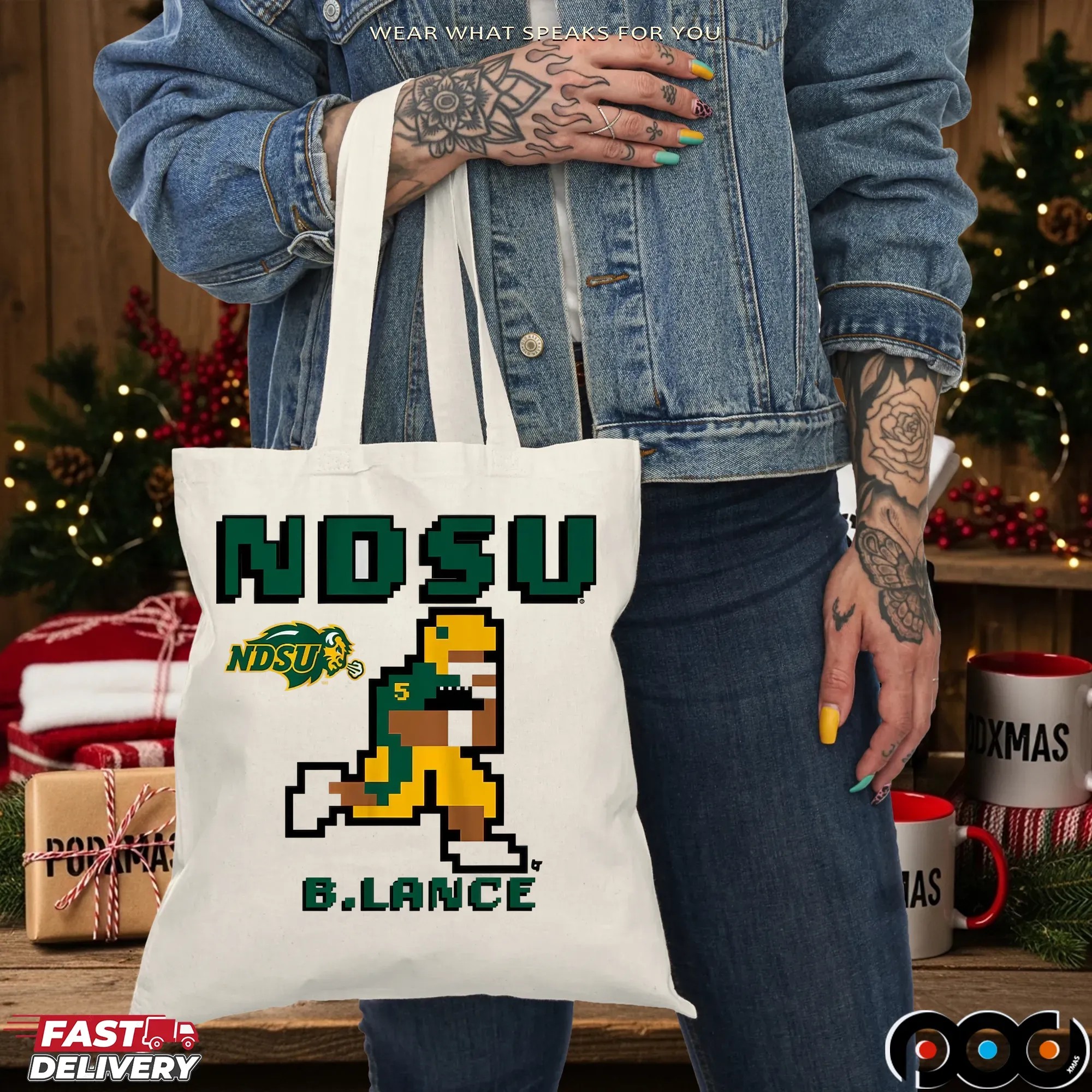 North Dakota State Football Bryce Lance Retro Baller Pixel Style T Shirt