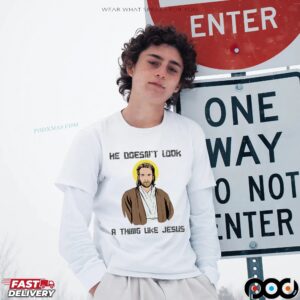 Obi-wan Kenobi Star Wars Saga He Doesn't Look A Thing Like Jesus Parody T Shirt