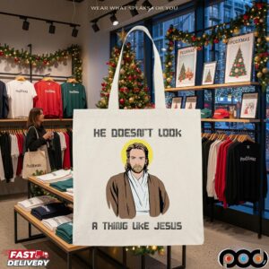 Obi-wan Kenobi Star Wars Saga He Doesn't Look A Thing Like Jesus Parody T Shirt