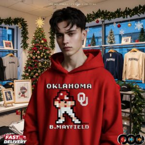 Oklahoma Football Baker Mayfield Retro Baller Pixel Game Style T Shirt