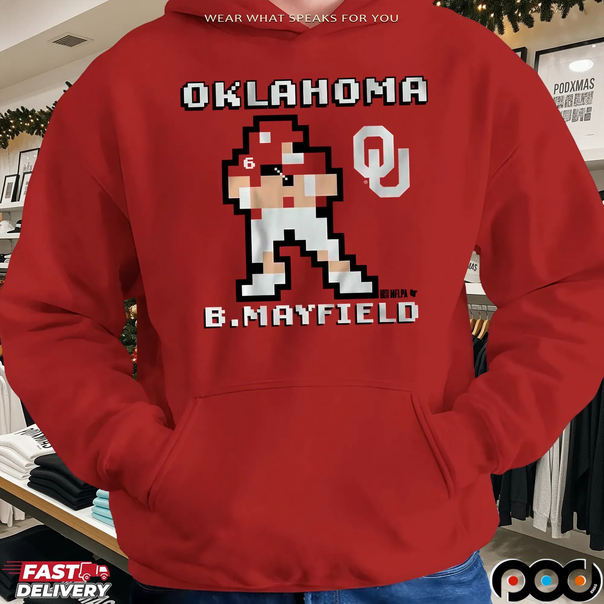 Oklahoma Football Baker Mayfield Retro Baller Pixel Game Style T Shirt