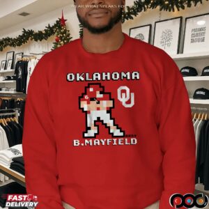 Oklahoma Football Baker Mayfield Retro Baller Pixel Game Style T Shirt