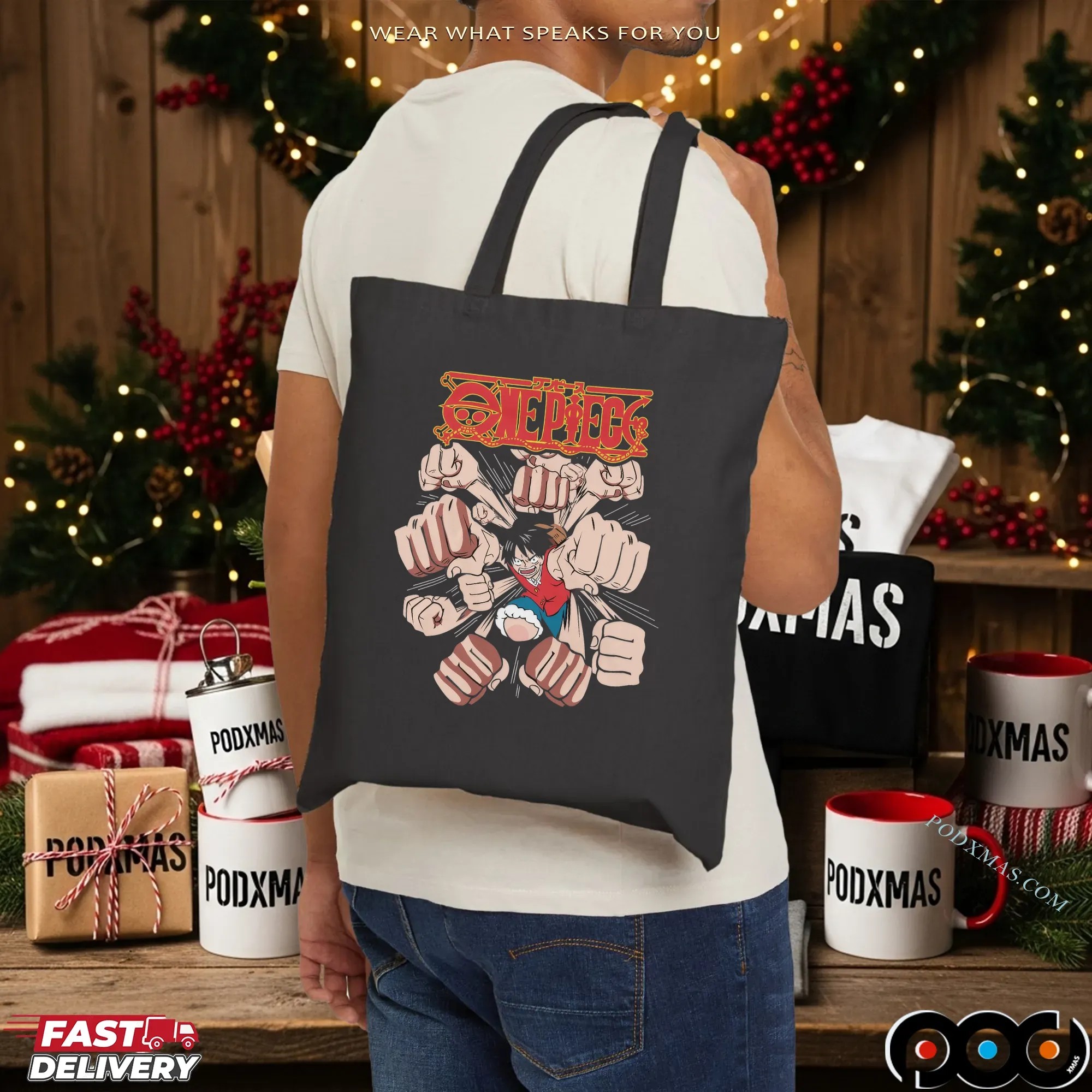 One Piece Luffy Gatling Punch Anime Manga T Shirt