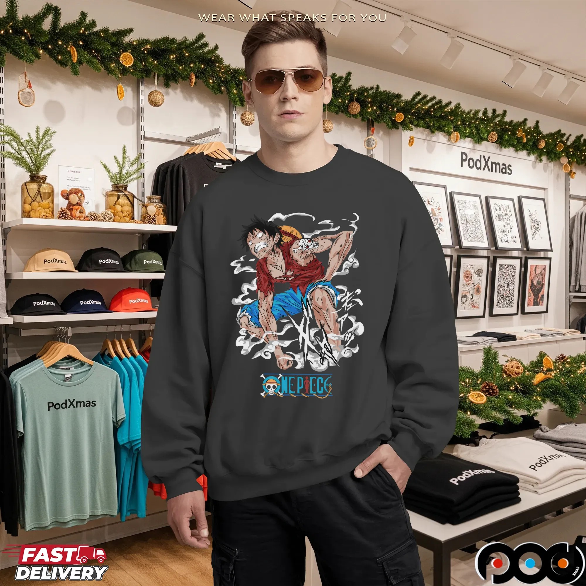 One Piece Luffy Gear Battle-Worn Anime Manga T Shirt