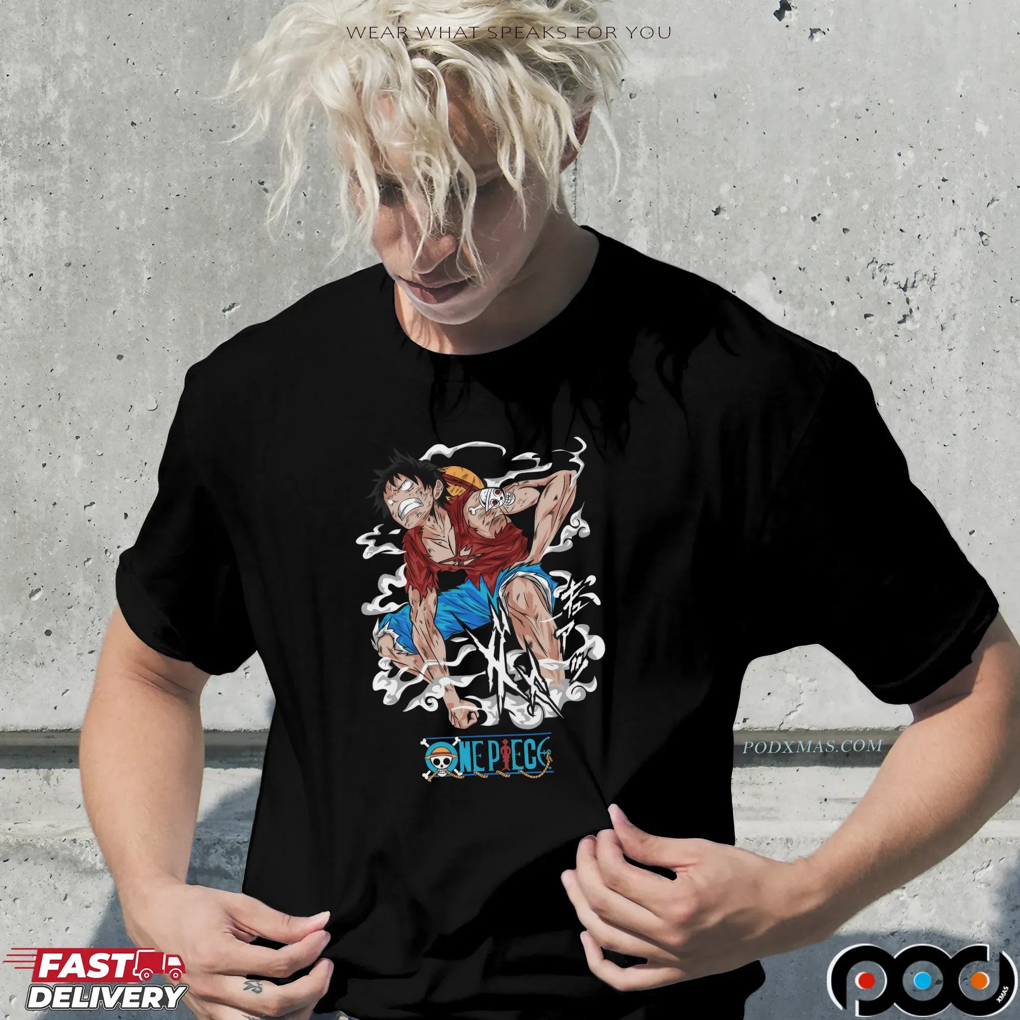 One Piece Luffy Gear Battle-Worn Anime Manga T Shirt