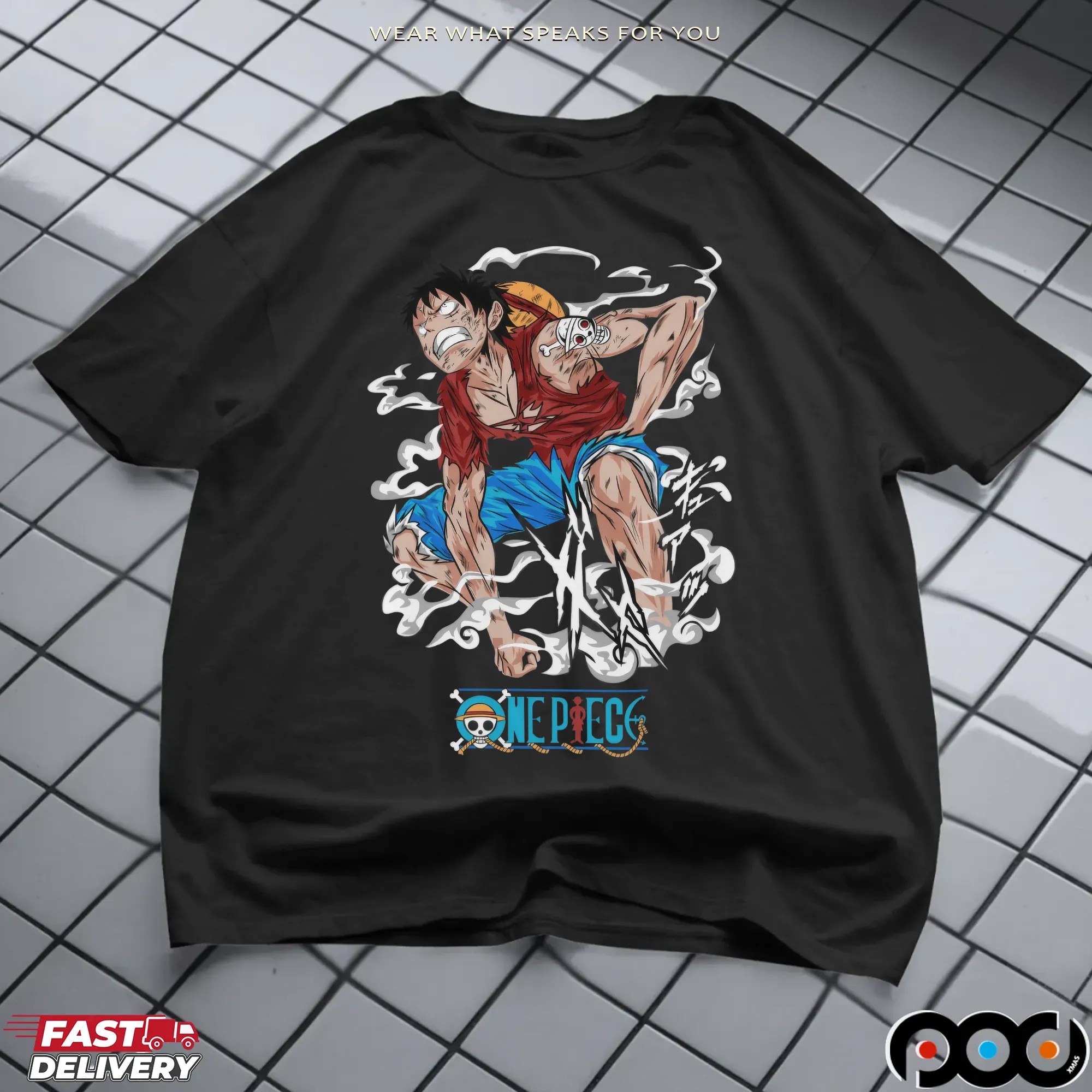 One Piece Luffy Gear Battle-Worn Anime Manga T Shirt