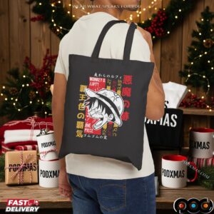 One Piece Luffy Scream Japanese Text Graphic T Shirt