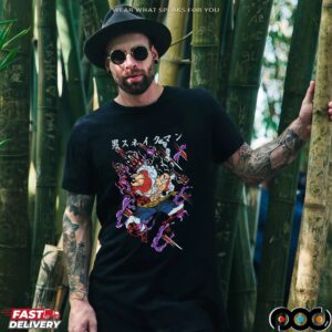One Piece Luffy Snake Man Gear Battle Pose Anime T Shirt