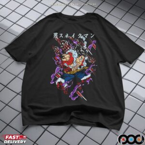 One Piece Luffy Snake Man Gear Battle Pose Anime T Shirt