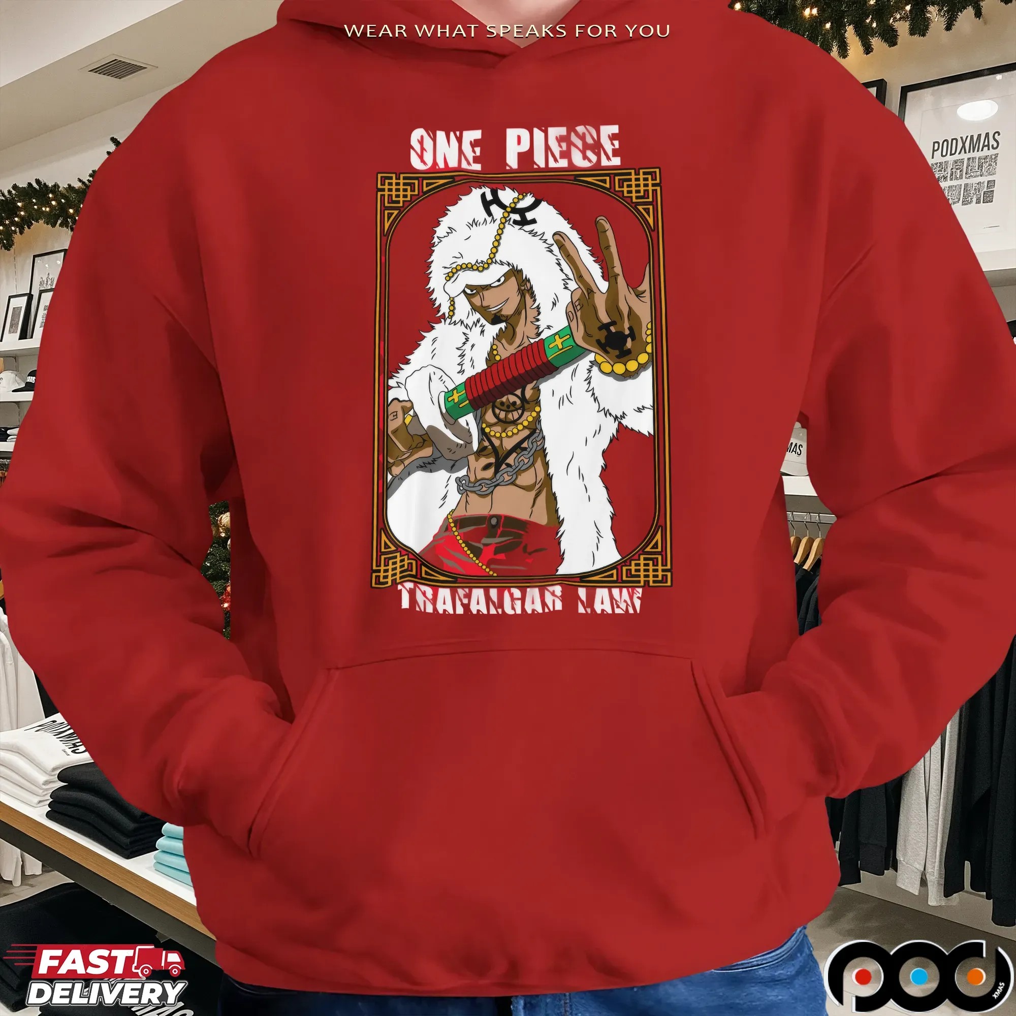 One Piece Trafalgar Law Sword Pose Anime Graphic T Shirt