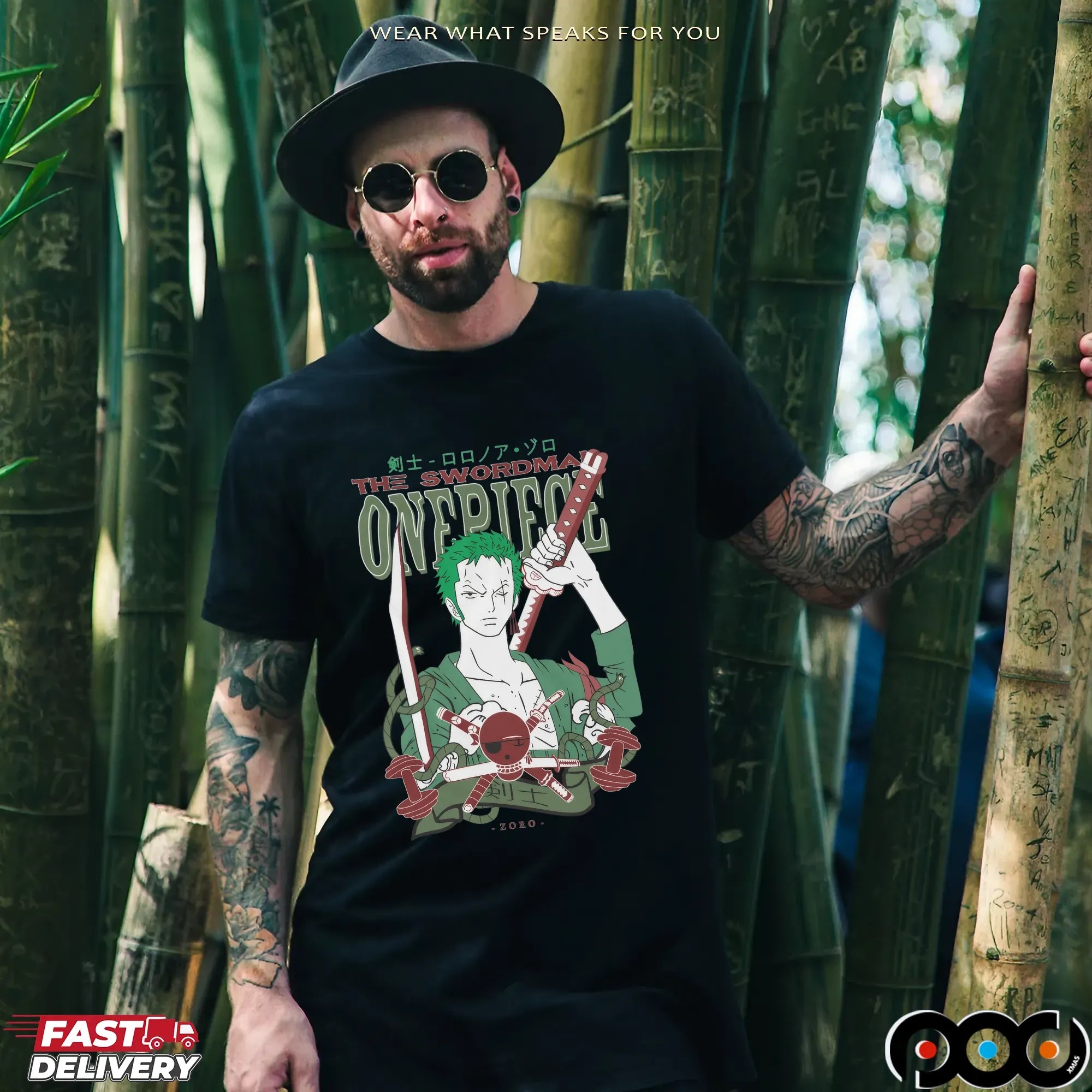 One Piece Zoro The Swordsman Theme Rare Anime T Shirt