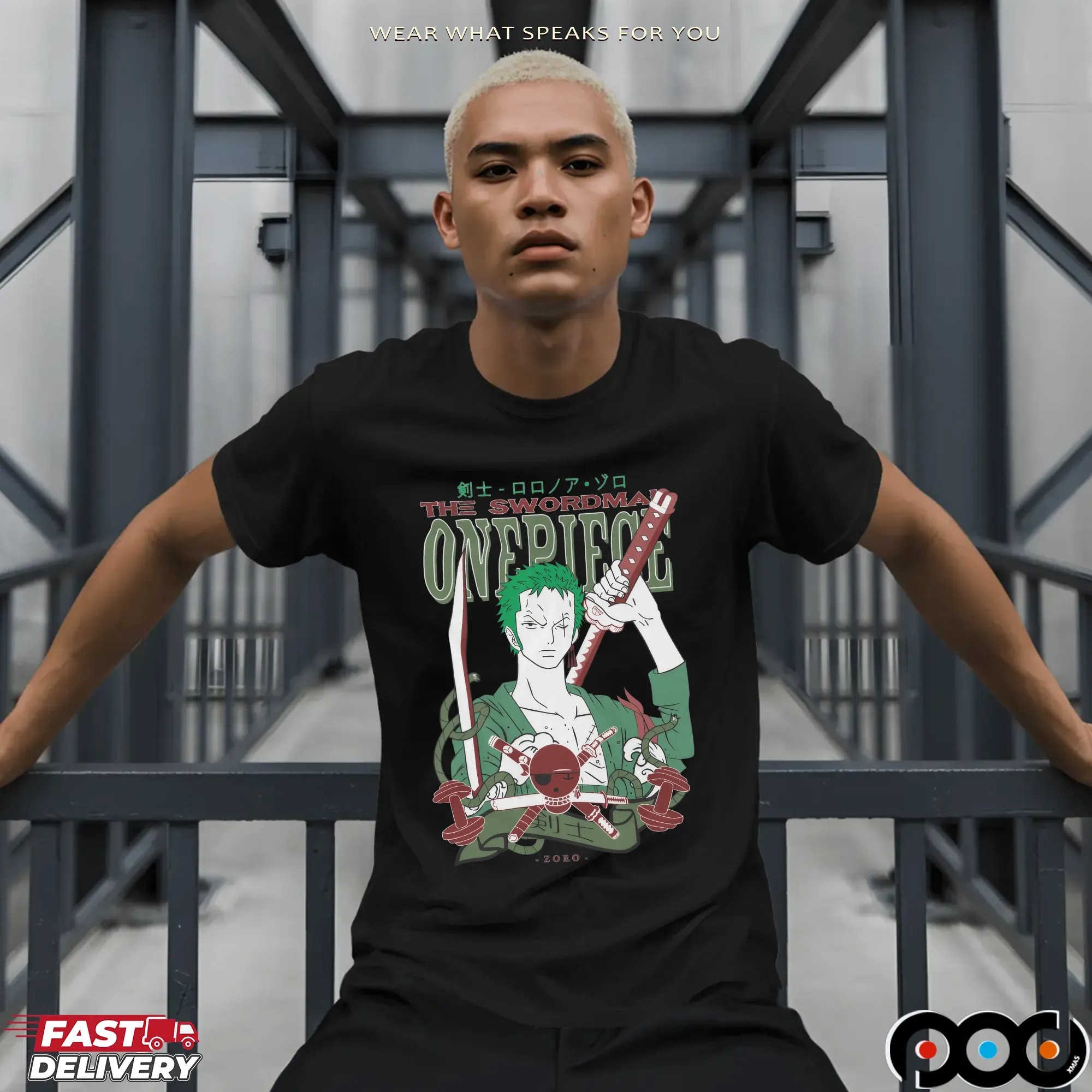 One Piece Zoro The Swordsman Theme Rare Anime T Shirt