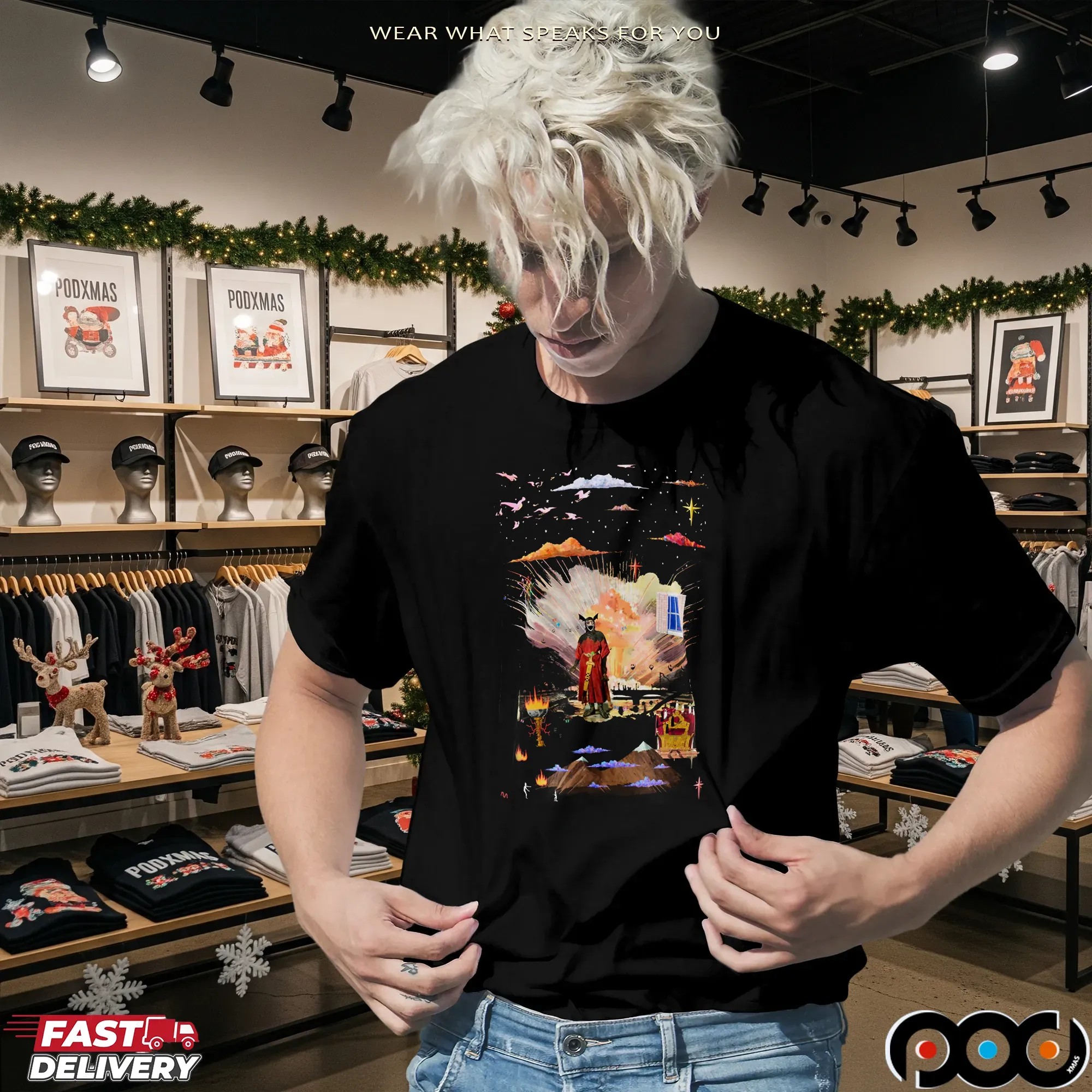 Other World Abstract Cosmic Devil Explosion Shirt