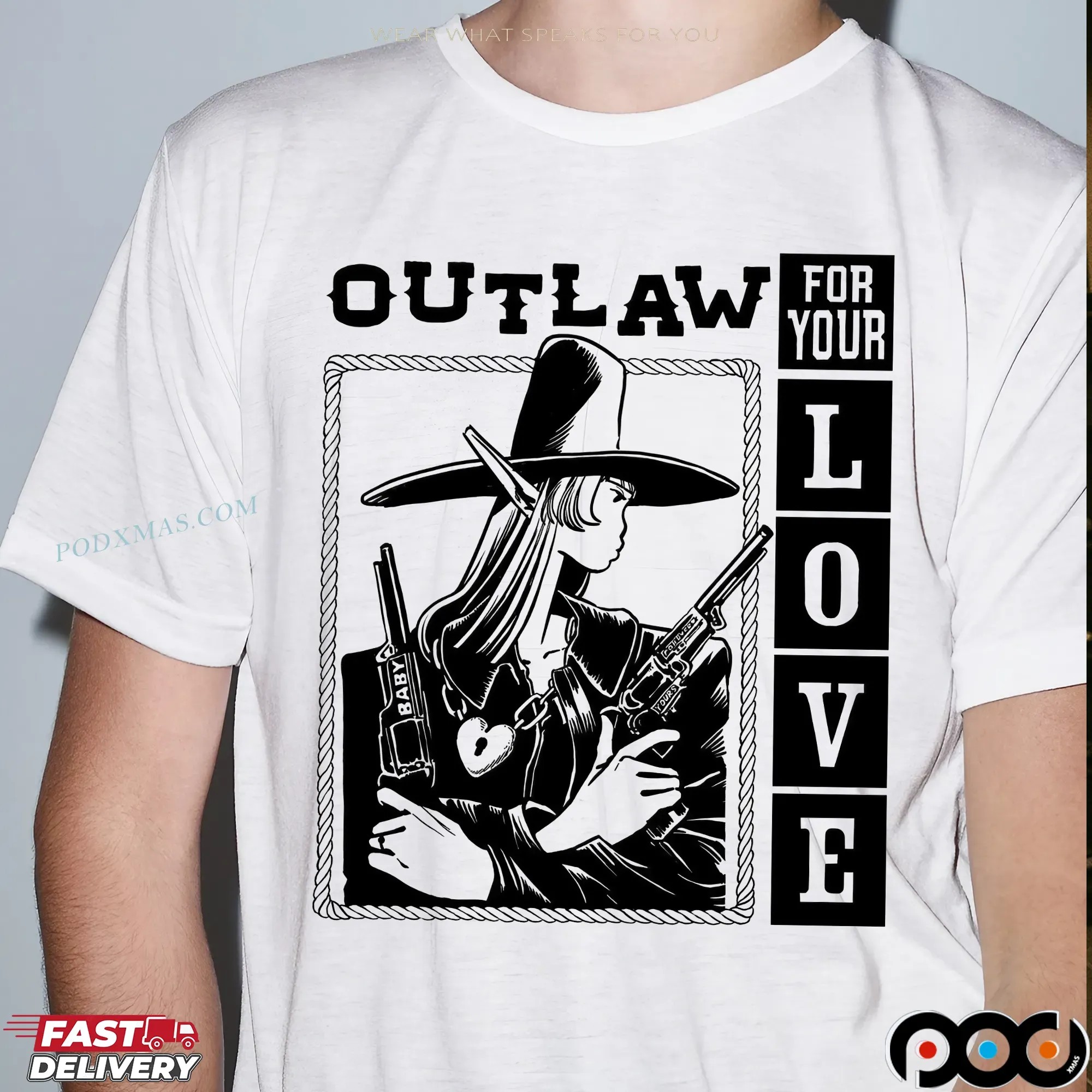 Outlaw For Your Love Bird Boot T Shirt Outlaw For Your Love Bird Boot T Shirt