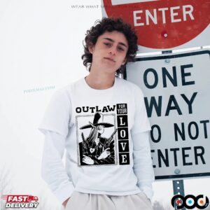 Outlaw For Your Love Bird Boot T Shirt