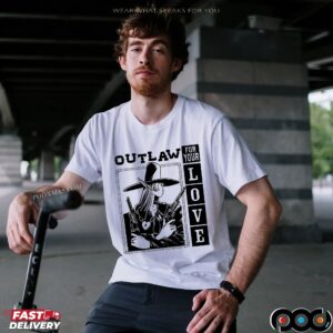 Outlaw For Your Love Bird Boot T Shirt