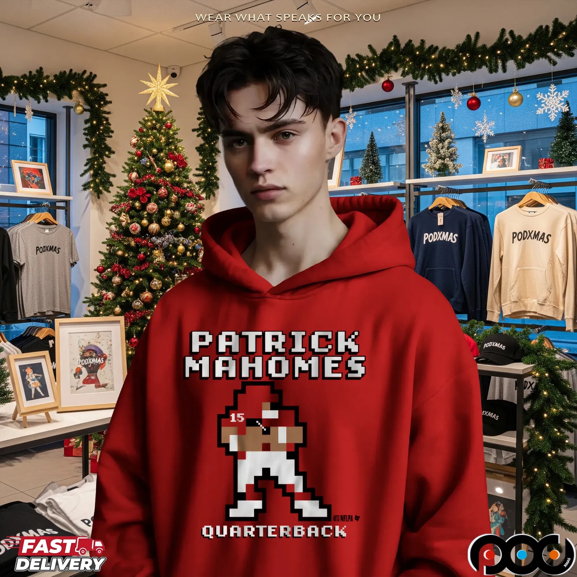 Patrick Mahomes Quarterback Retro Baller Pixel T Shirt