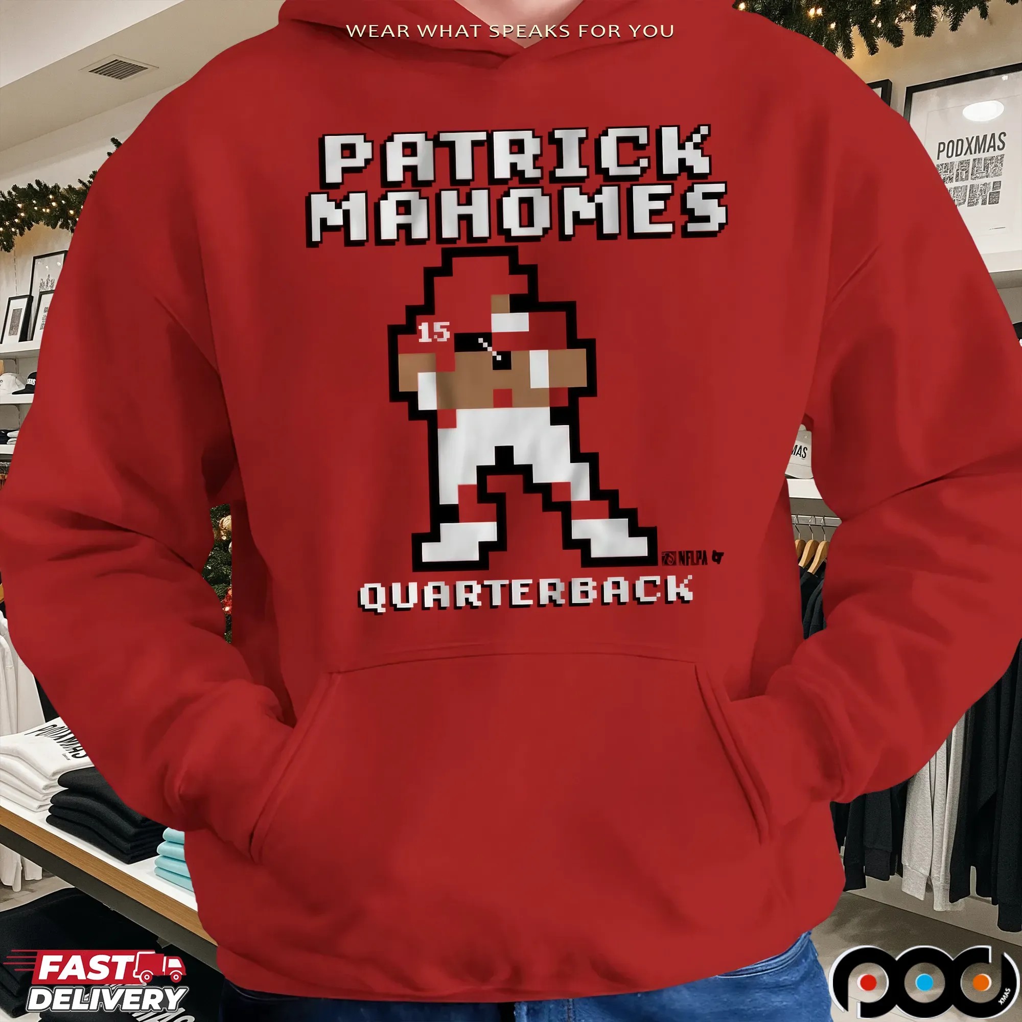 Patrick Mahomes Quarterback Retro Baller Pixel T Shirt